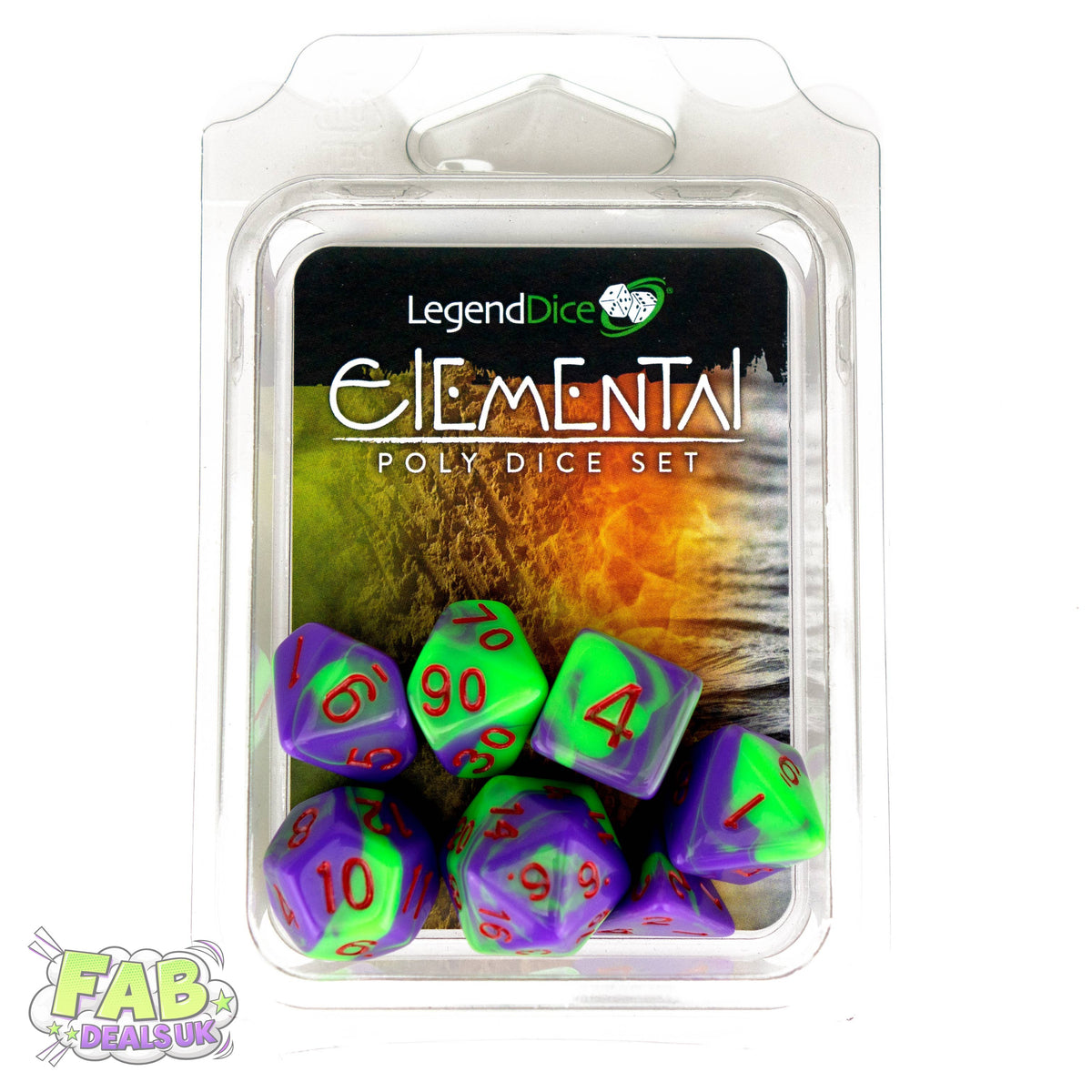 Clamshell Dice Pack - Elemental