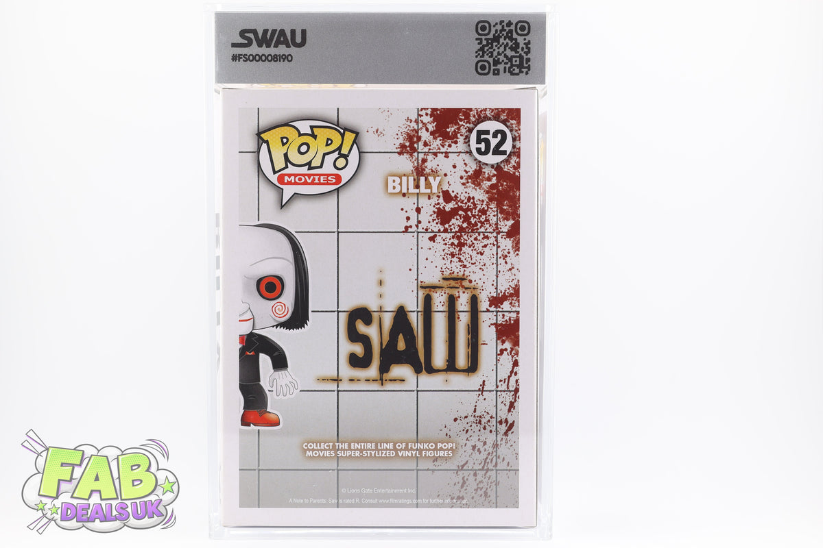 #52 Billy the Puppet Saw 2014 Horror Movies Graded and SWAU Encapsulated Funko Pop Grade 8