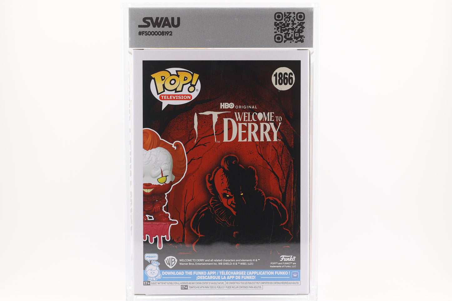 #1866 Blood Pennywise IT Horror Movies Graded and SWAU Encapsulated Funko Pop Grade 9