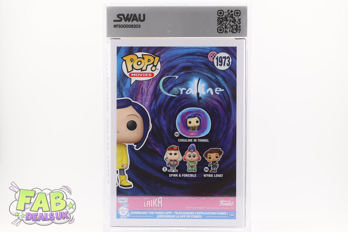 #1973 Coraline with Doll Horror Movies Graded and SWAU Encapsulated Funko Pop Grade 9