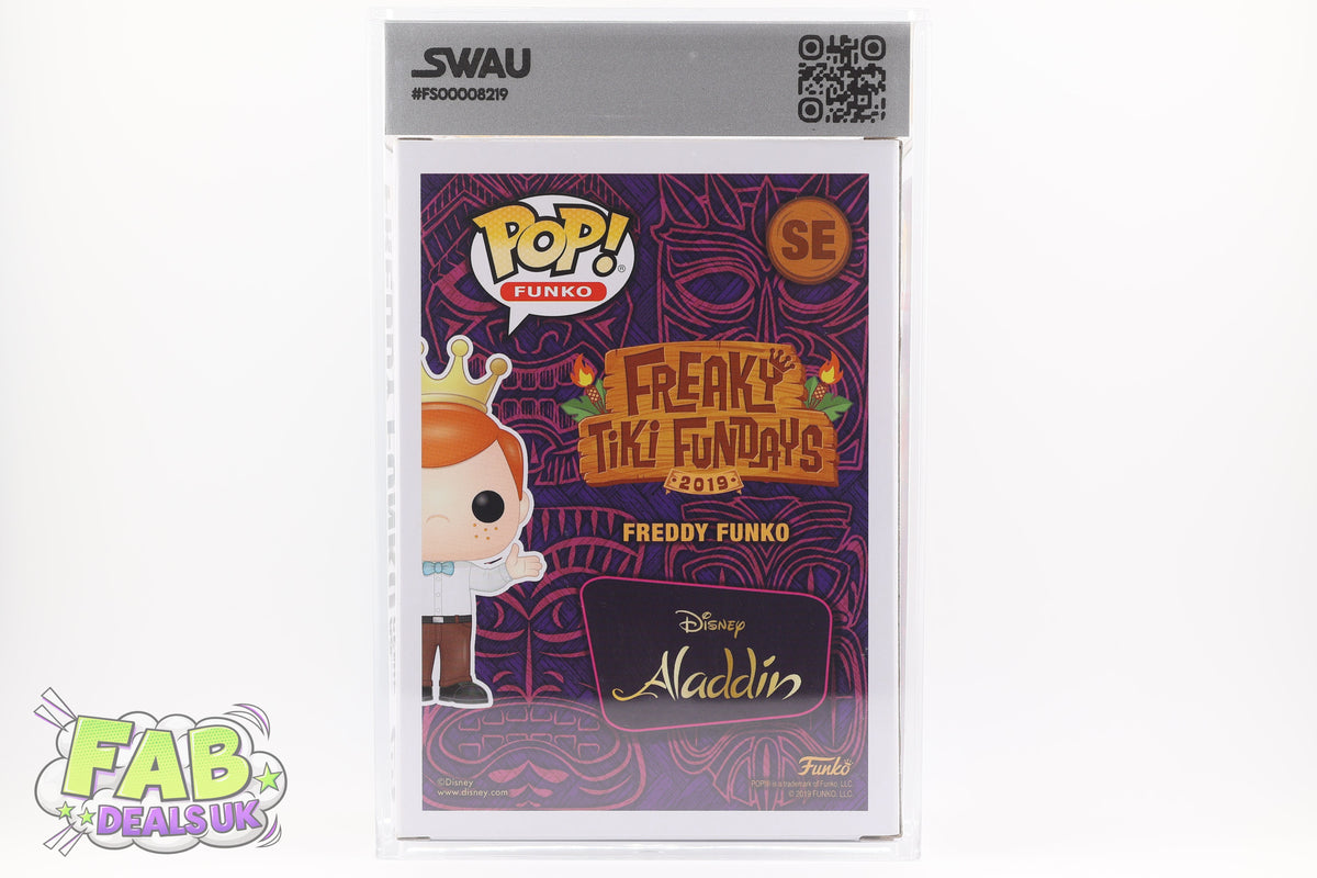 SE Freddy Funko as Genie 350 pcs LE SDCC 2019 Graded and SWAU Encapsulated Funko Pop Grade 8.5