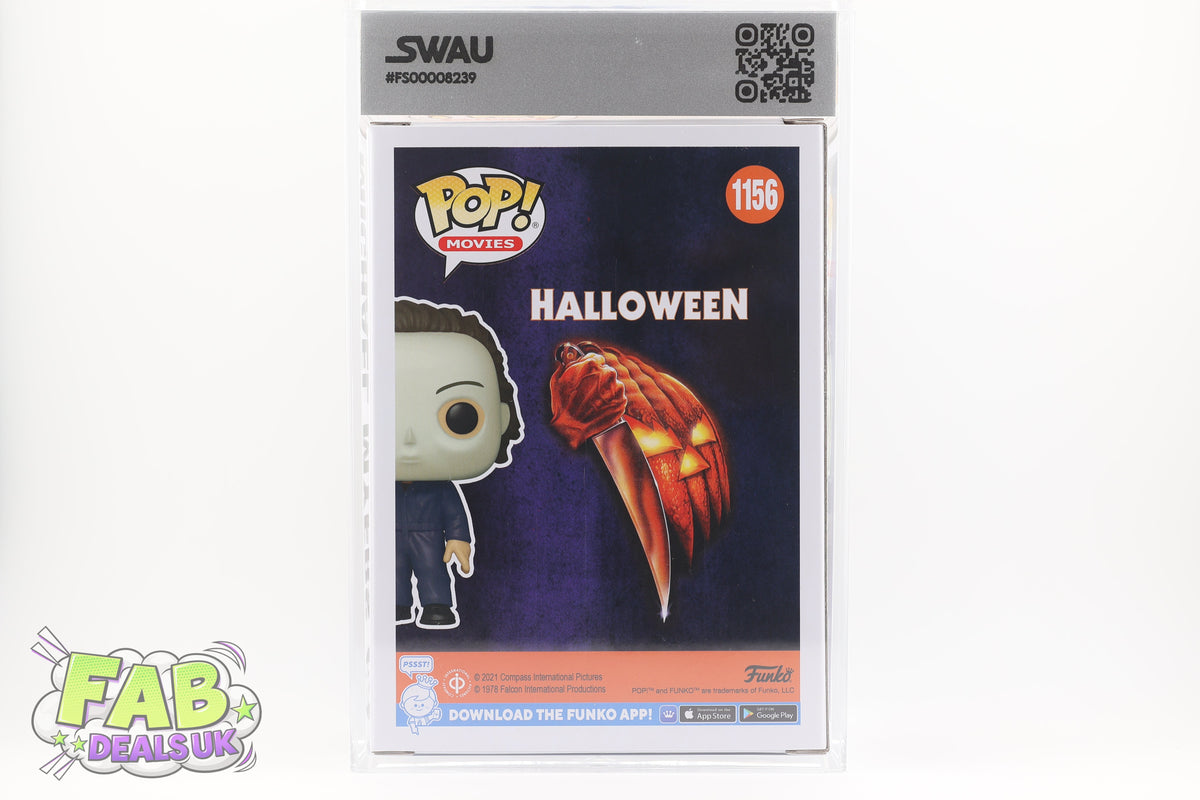 #1156 Michael Myers SIGNED by Chris Durand Horror Movies Graded and SWAU Encapsulated Funko Pop Grade 8, Auto Grade 9