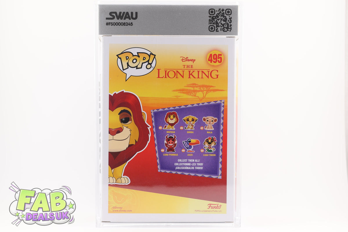 #495 Mufasa POP IN A BOX Lion King Graded and SWAU Encapsulated Funko Pop Grade 7.5