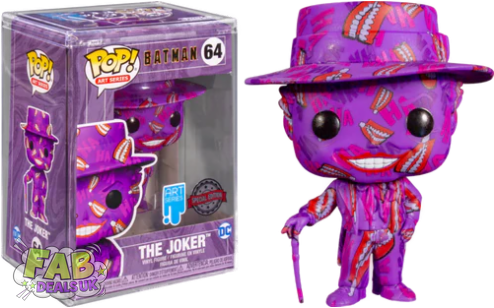 #64 Joker ART SERIES DC Heroes Funko Pop in Stack