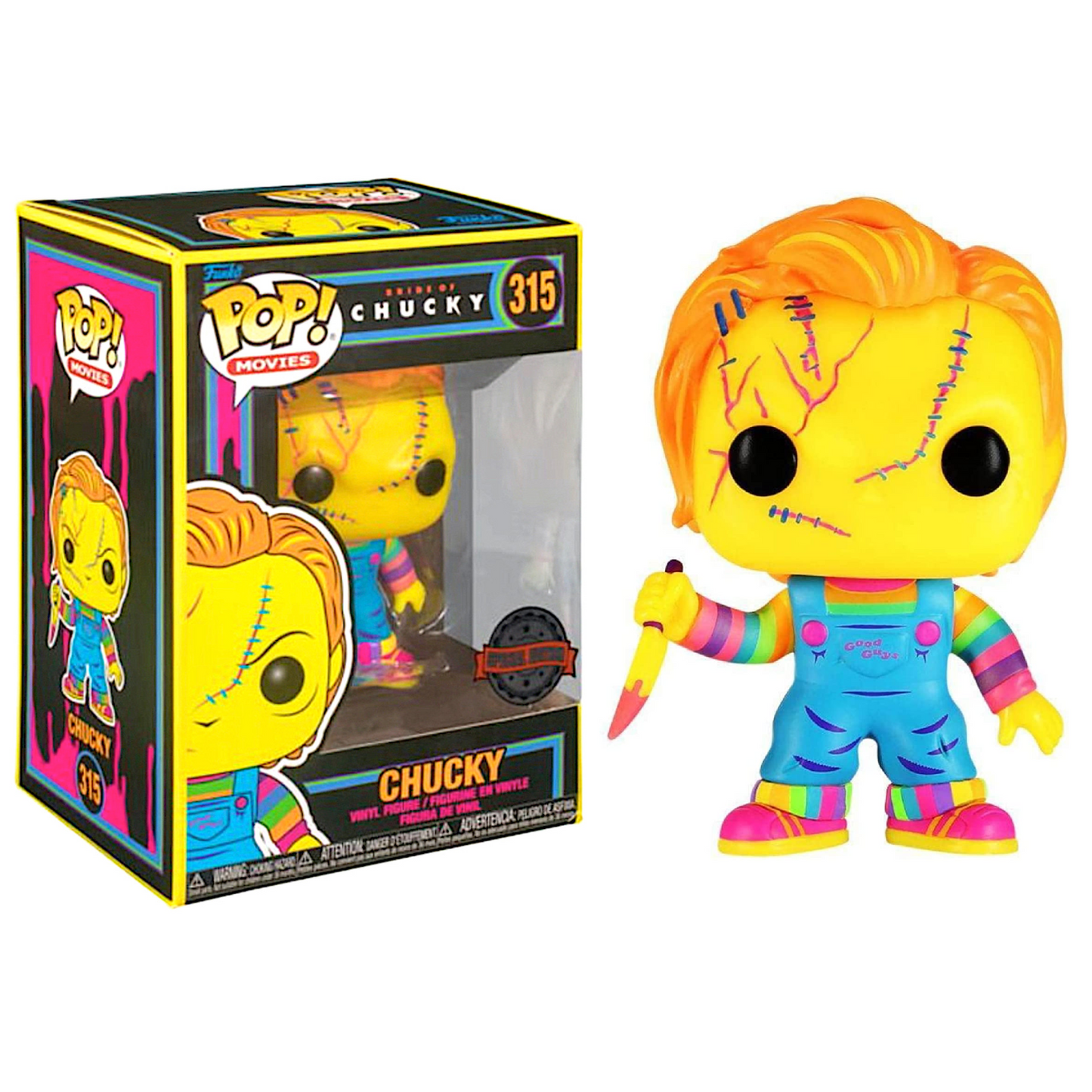 #315 Chucky Blacklight from Bride of Chucky Child's Play Horror Movies Funko Pop