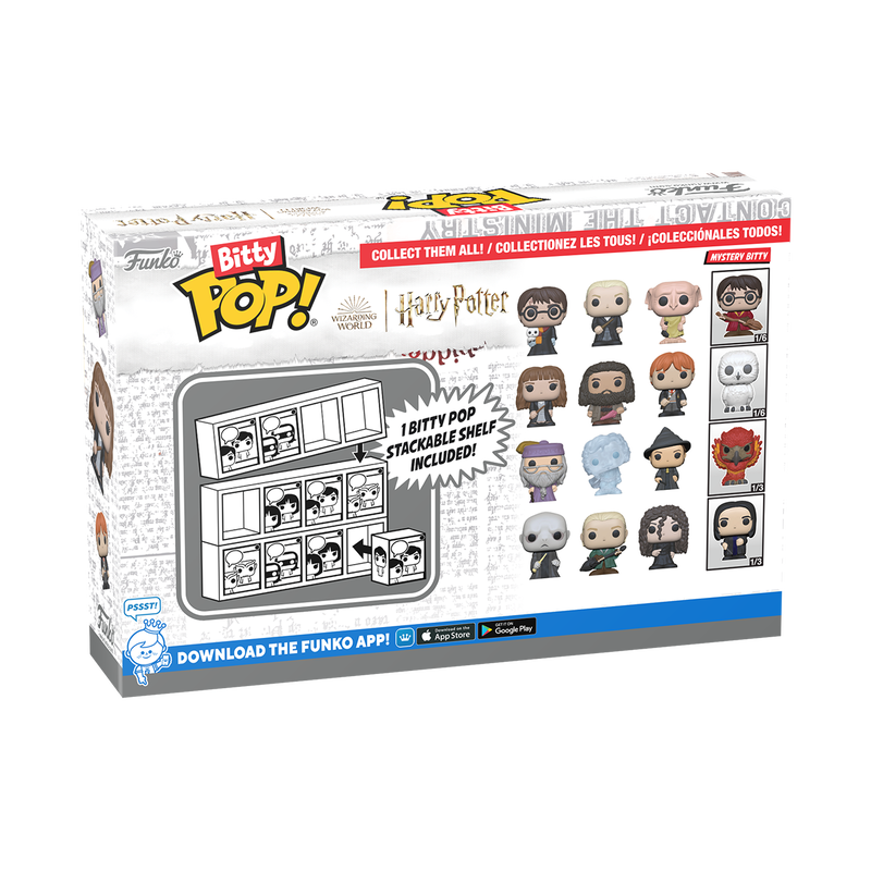 Harry Potter Bitty Pops 4 Pack including Mystery Pop! Harry, Draco and Dobby