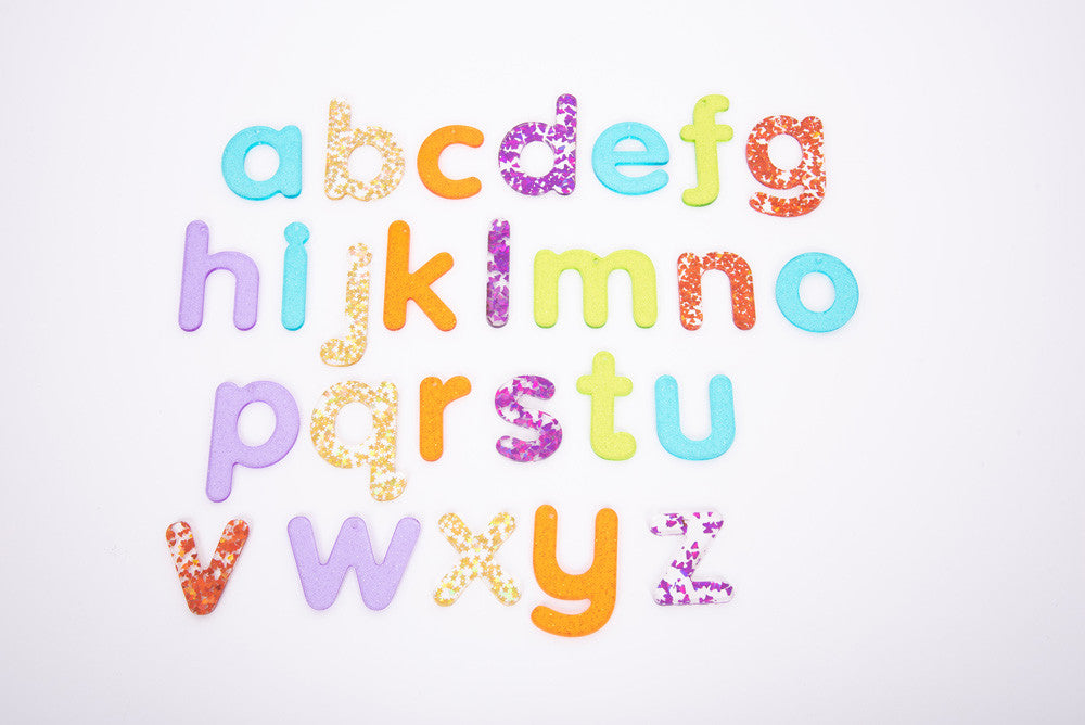 Rainbow Glitter Letters Alphabet Lowercase TickIt