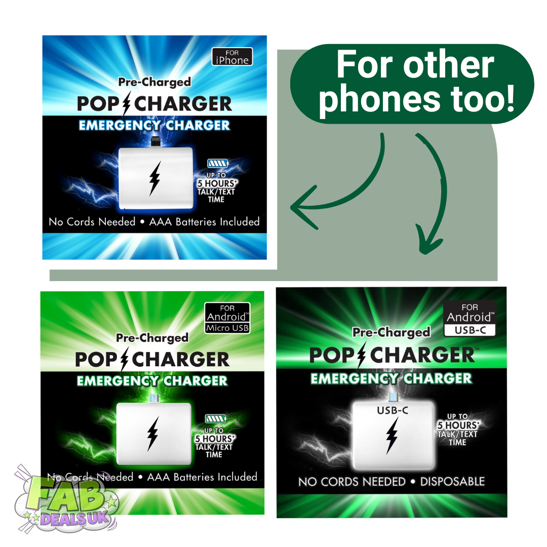 Pop Charger USB- C | Emergency Phone Charger