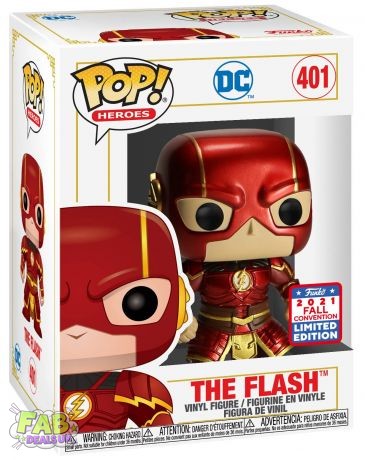 #401 The Flash Metallic 2021 FALL CONVENTION DC Heroes Asia Funko Pop