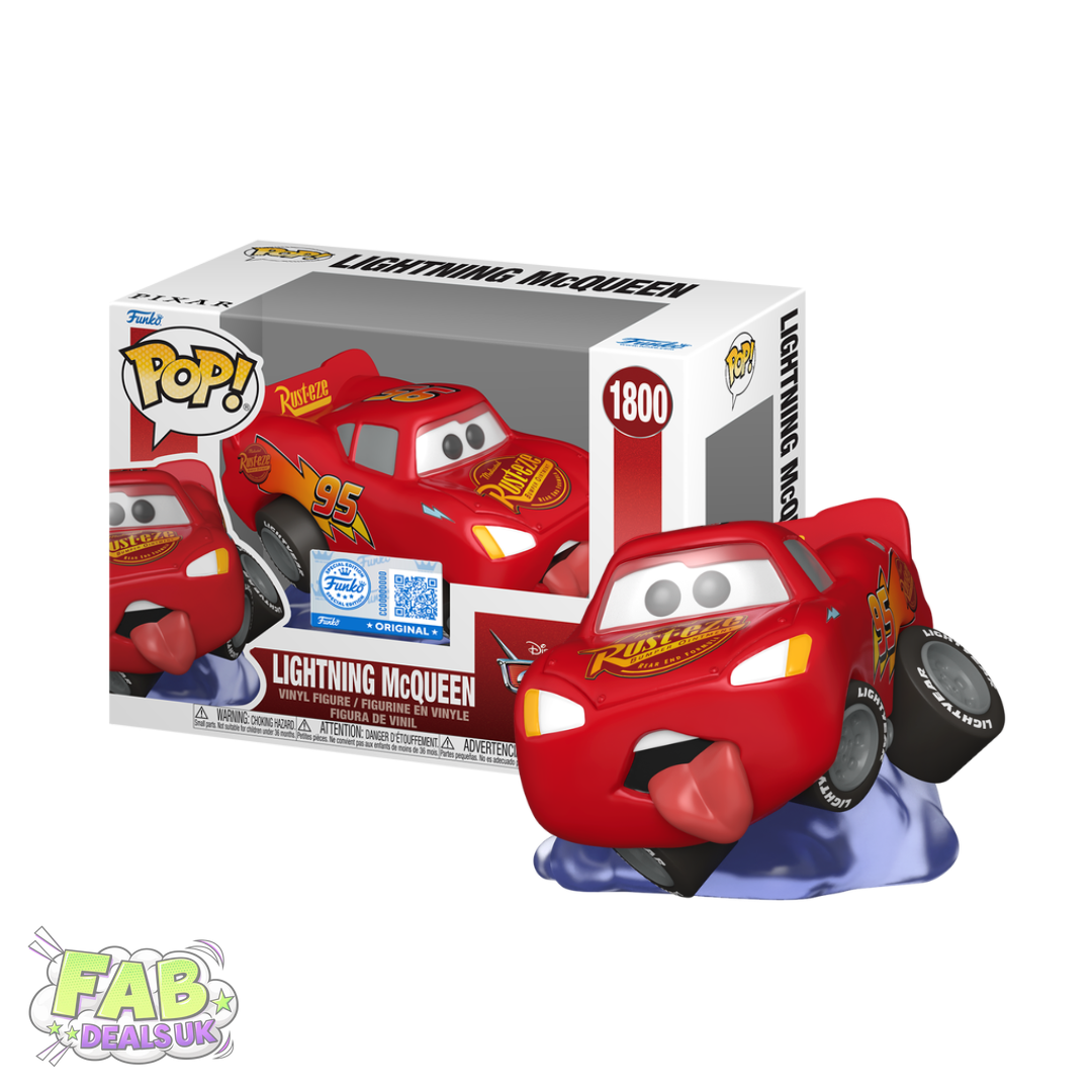 #1800 Lightning McQueen Leaping Cars Disney Pixar Funko Po