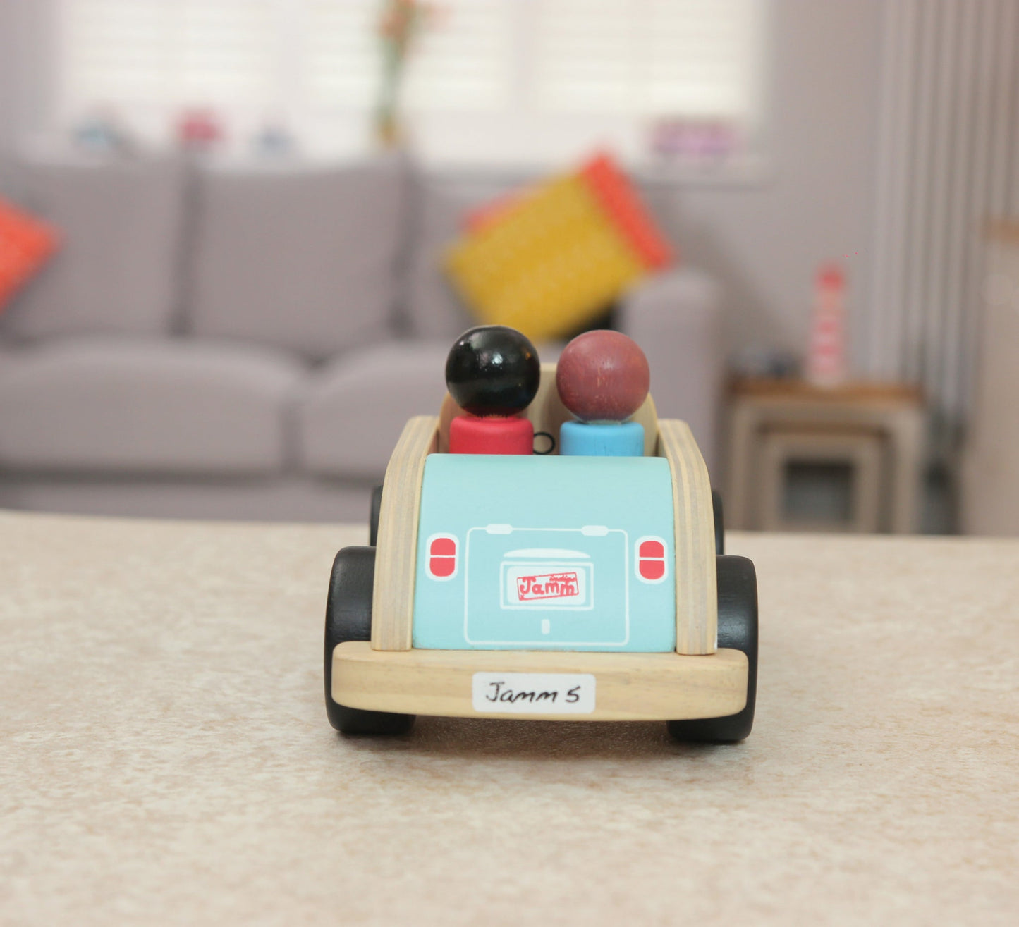 Charlie's Car Indigo Jamm Wooden Car with Peg People
