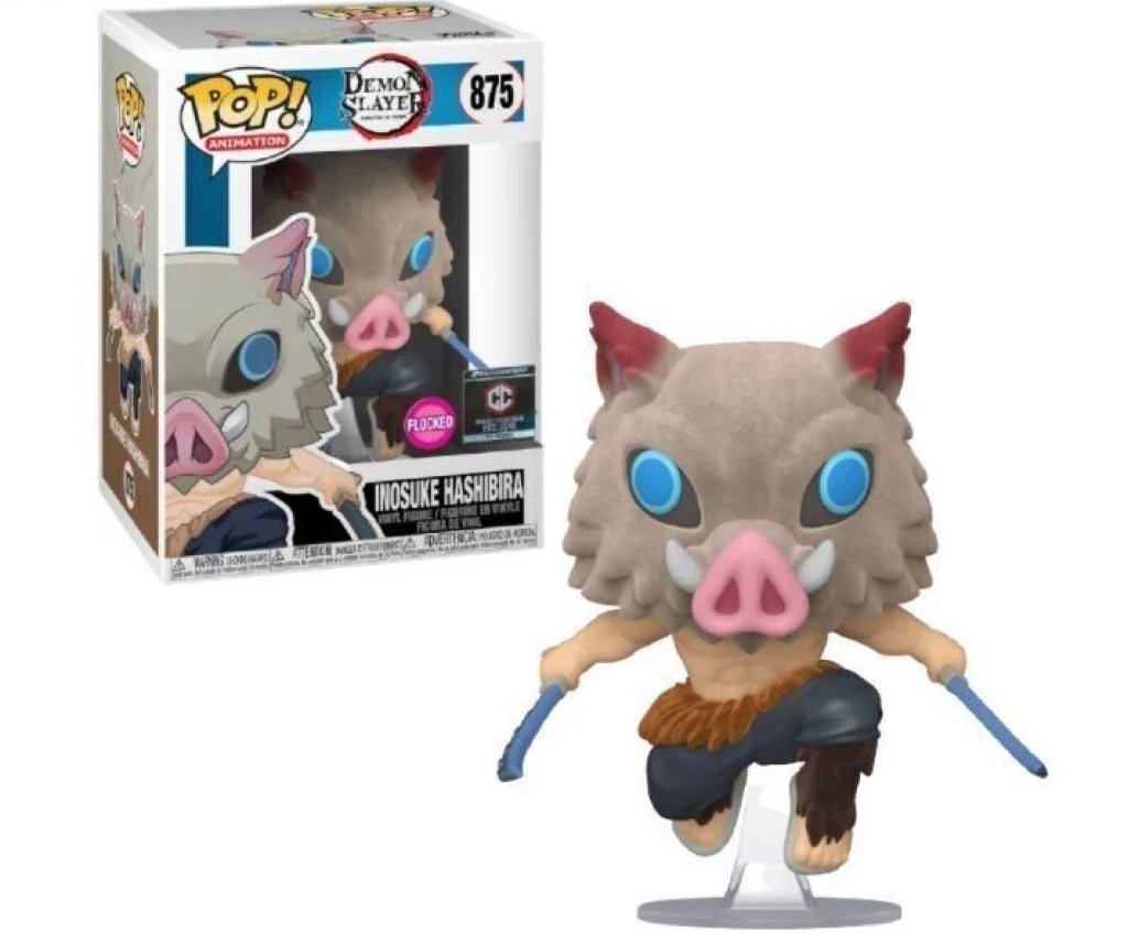 #875 Inosuke Hashibira FLOCKED CHALICE COLLECTIBLES EXCLUSIVE Demon Slayer Animation Funko Pop