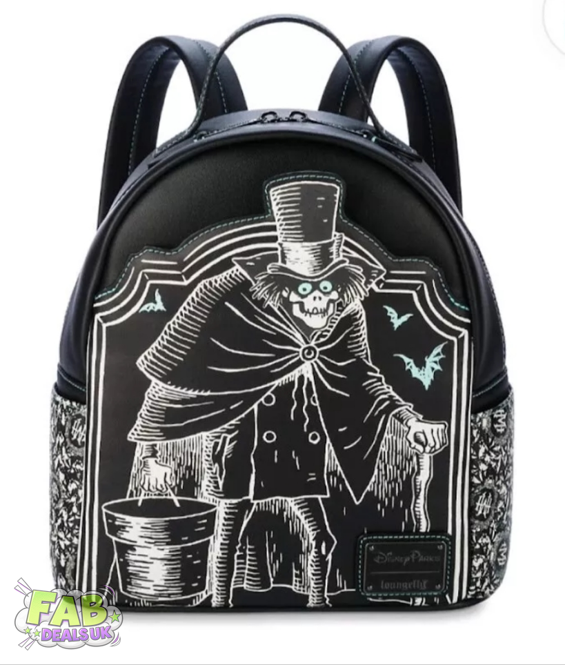 Hatbox Ghost Disney Parks 2024 Haunted Mansion GLOW IN THE DARK Loungefly Mini Backpack