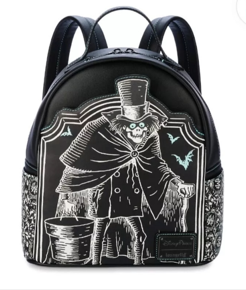 Hatbox Ghost Disney Parks 2024 Haunted Mansion GLOW IN THE DARK Loungefly Mini Backpack