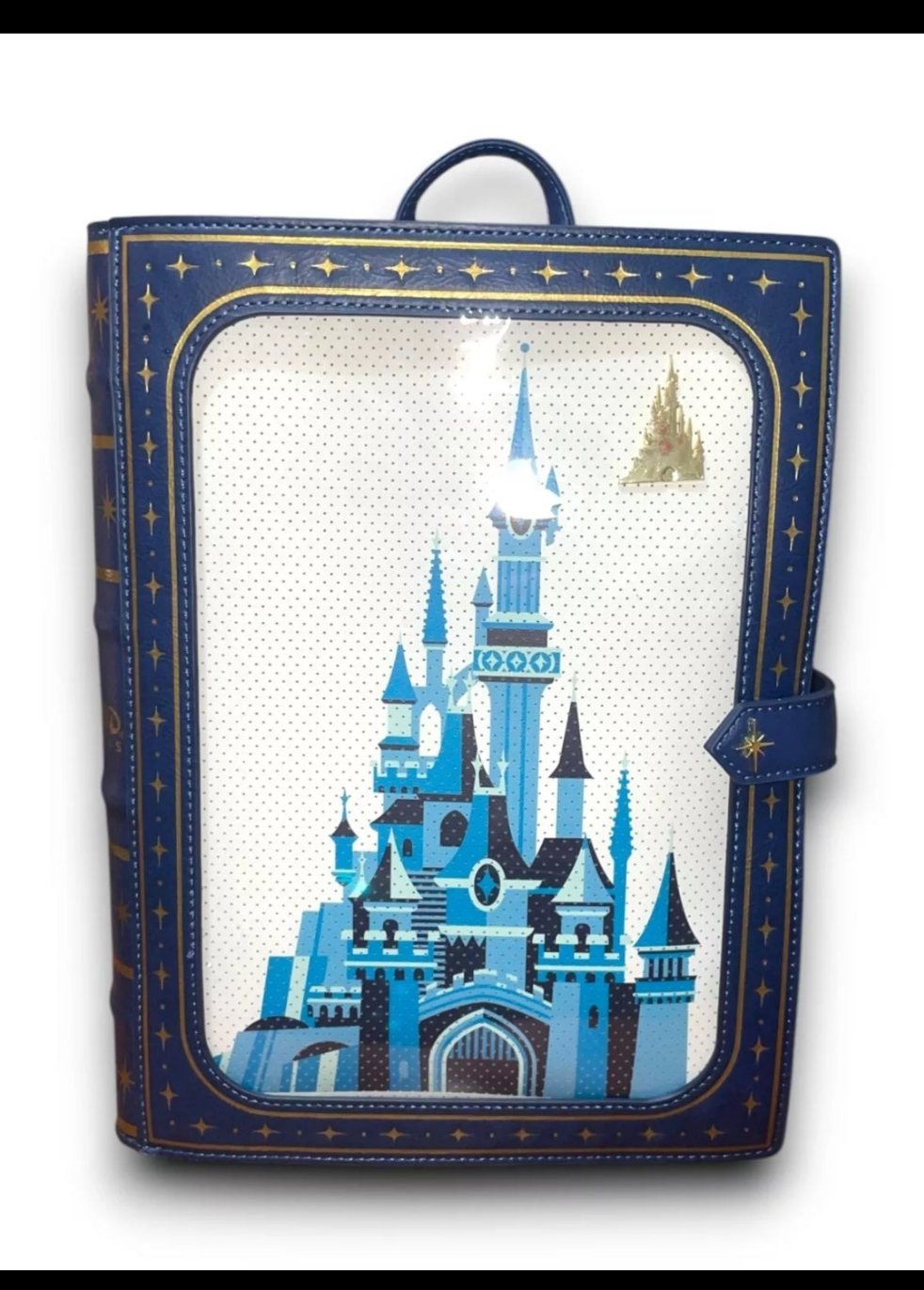 Disneyland Paris Parks Exclusive Pin Trading Book Loungefly Disney Backpack with Castle Pin