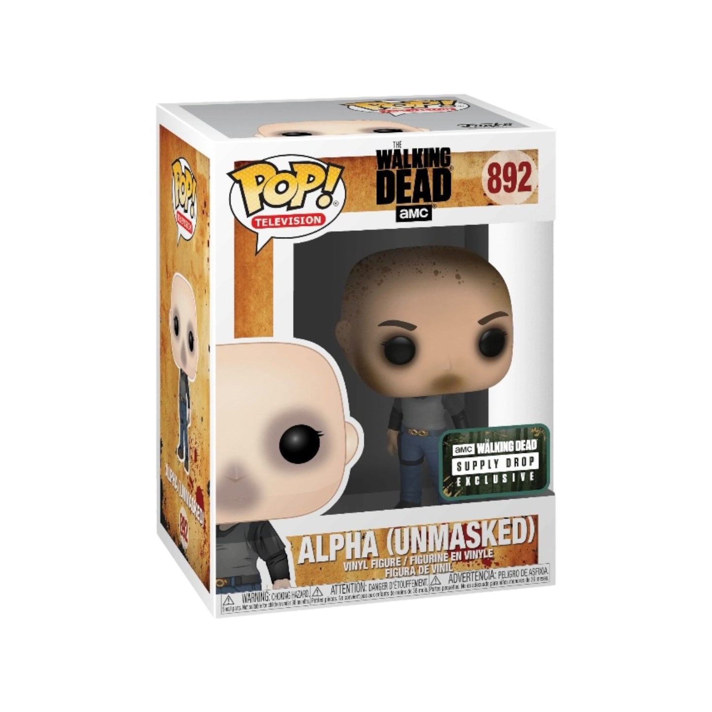 #892 Alpha Unmasked Supply Drop Exclusive Walking Dead TWD Television Funko Pop