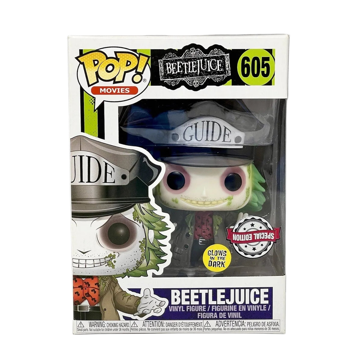 #605 Beetlejuice GLOW Horror Movies Funko Pop