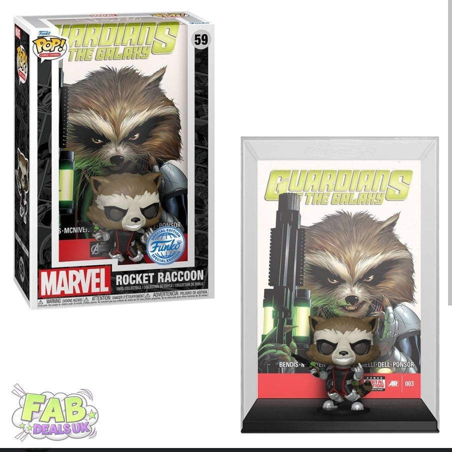 #59 Rocket Raccoon Guardians of the Galaxy Comic Cover Marvel Funko Pop