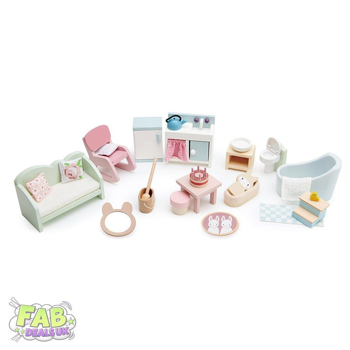 Countryside Furniture Set for Dolls House Tender Leaf Toys 1:12 Scale