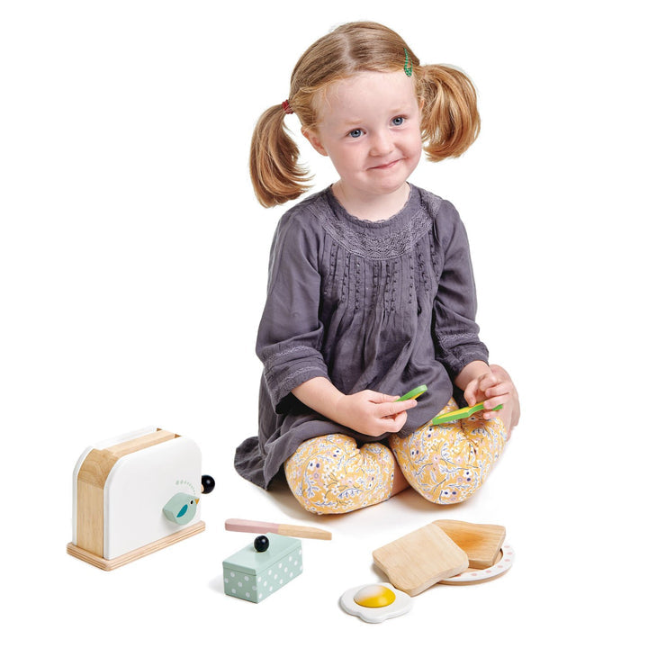 Breakfast Toaster Set Mini Chef Tender Leaf Toys Play Food