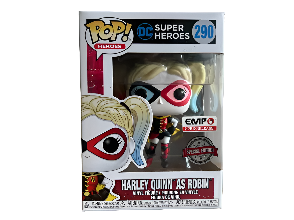 #290 Harley Quinn as Robin EMP DC Heroes Funko Pop