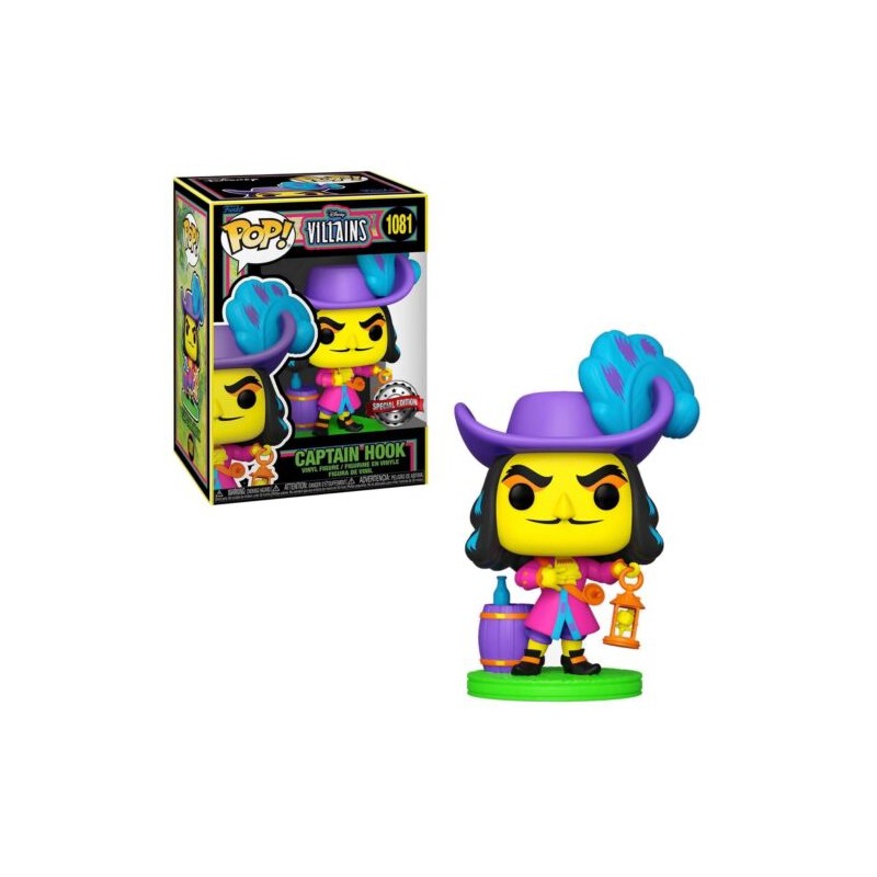#1081 Captain Hook Blacklight Villains Peter Pan Disney Funko Pop