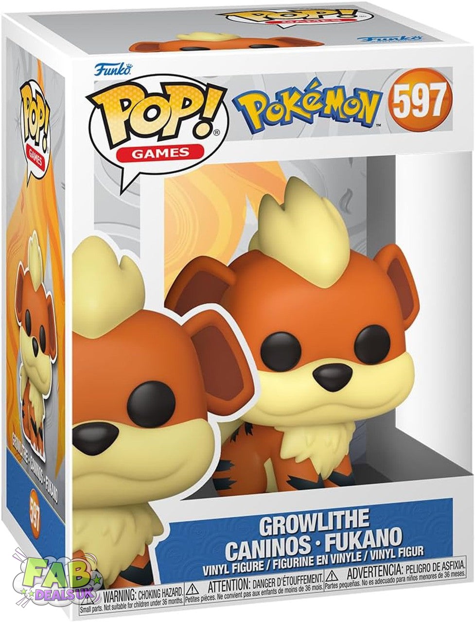 #597 Growlithe Pokemon Games Funko Pop