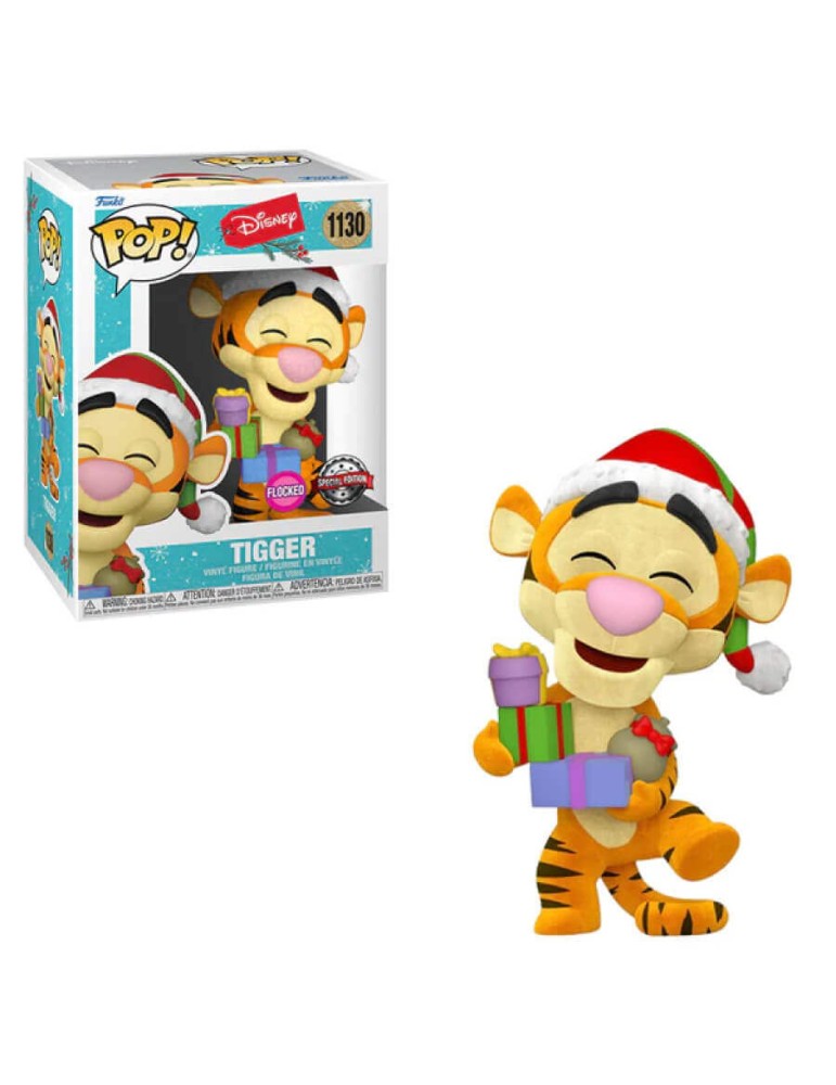#1130 Tigger FLOCKED Holiday Christmas Winnie The Pooh Disney Funko Pop