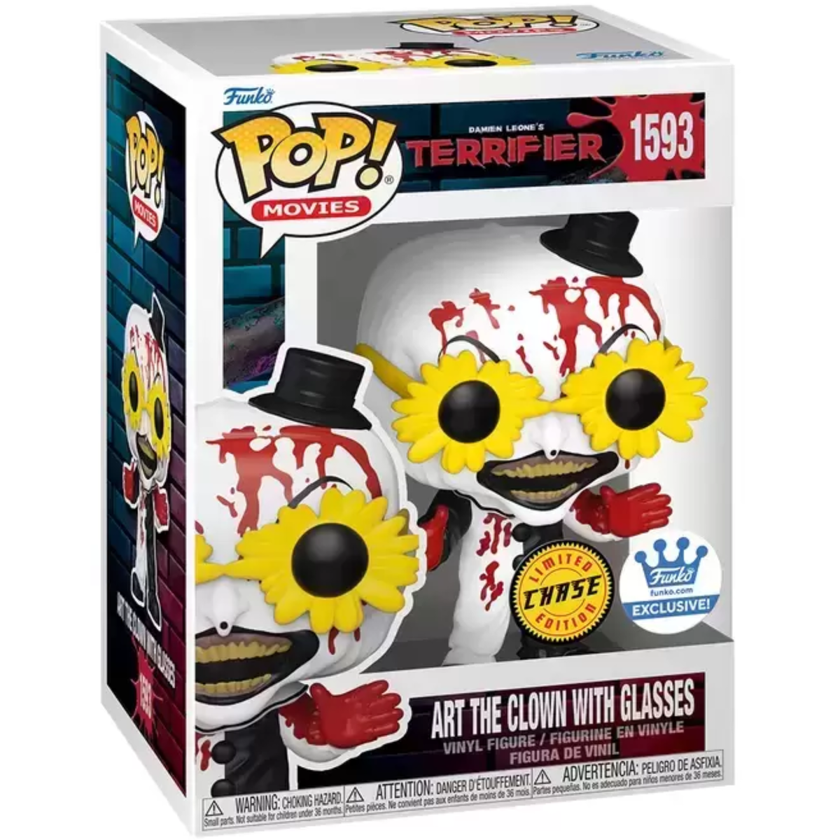 #1593 Art The Clown with Glasses CHASE Horror Movies Funko Pop