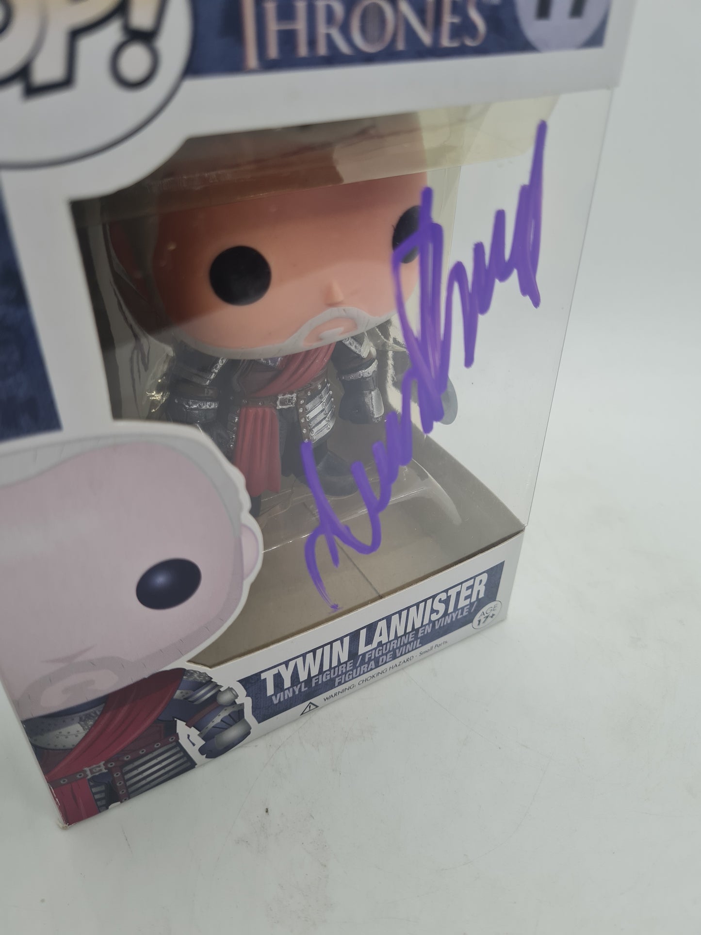 #17 Tywin SIGNED by Charles Dance With COA Game Of Thrones Funko Pop In Stack WS