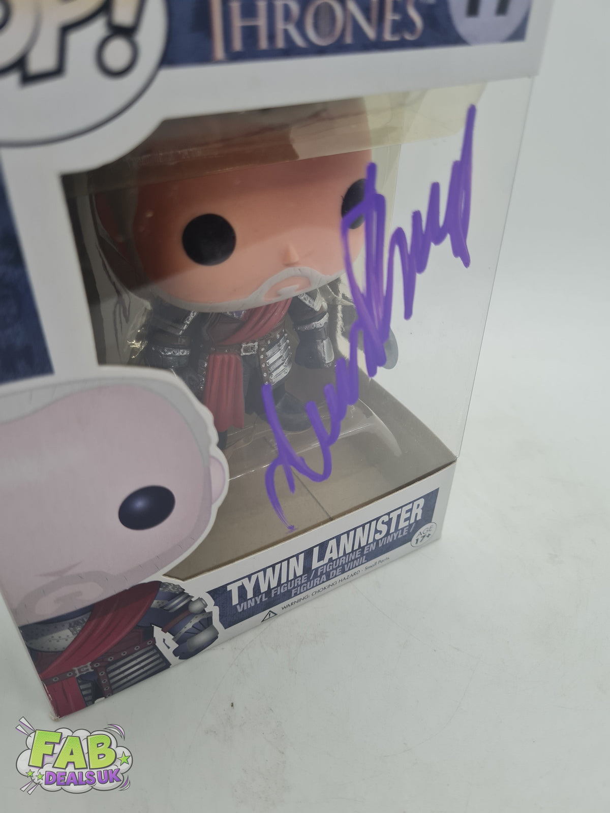 #17 Tywin SIGNED by Charles Dance With COA Game Of Thrones Funko Pop In Stack WS