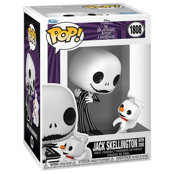 #1808 Jack Skellington with Zero The Nightmare Before Christmas Disney Funko Pop