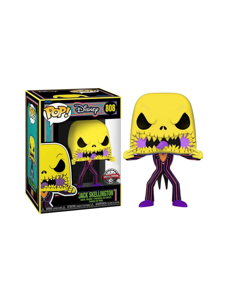 #808 Jack Skellington BLACKLIGHT Scary Face Nightmare Before Christmas NBC Disney Funko Pop