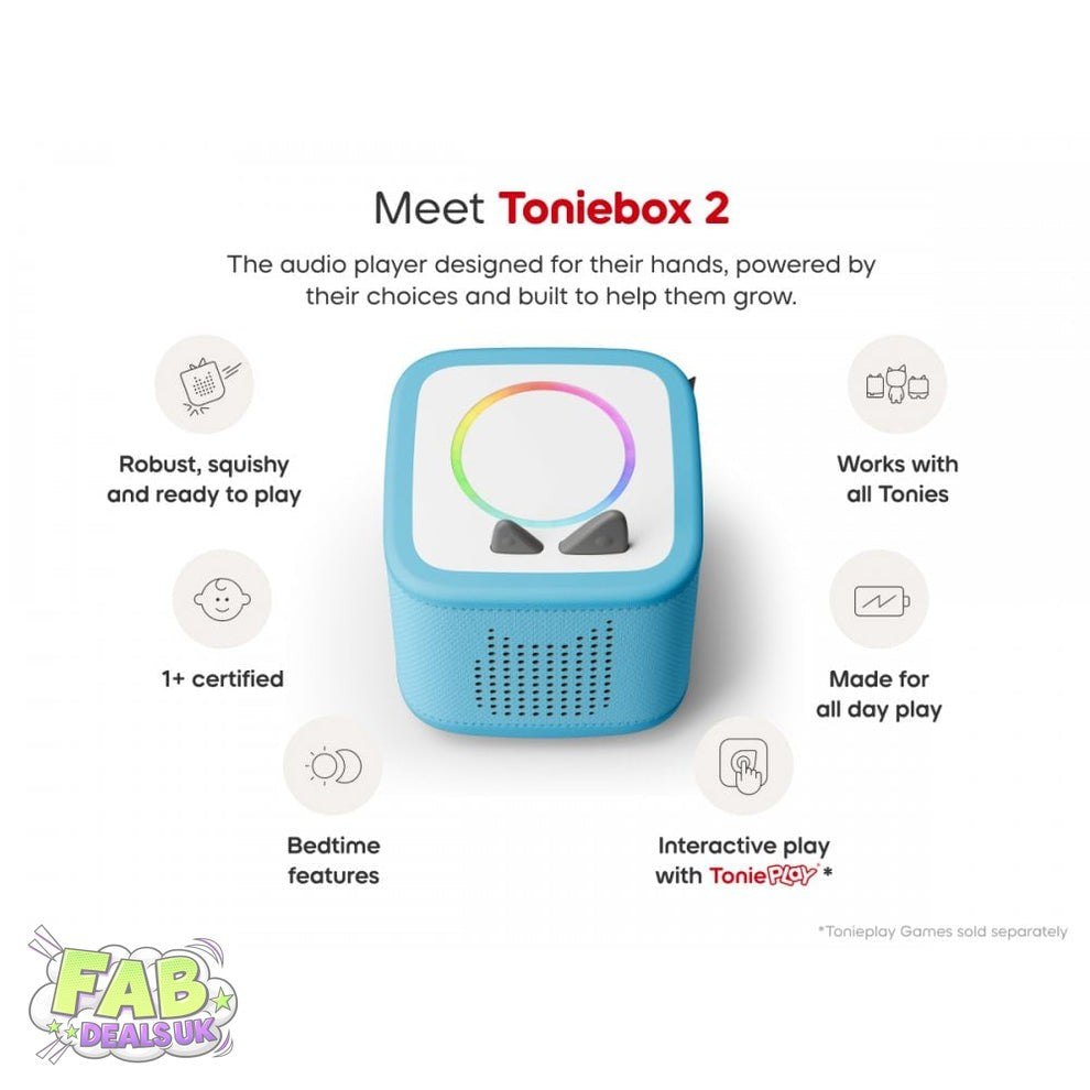 Toniebox 2 Sky Blue Starter Set Creative Tonie Rubie UK Tonies