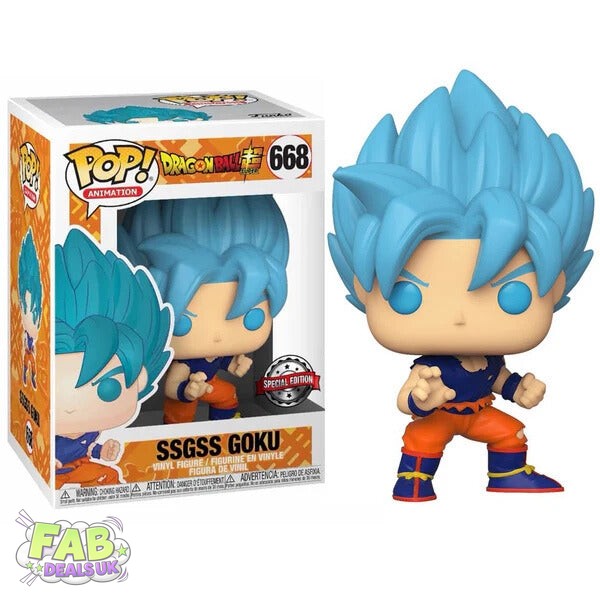 #668 SSGSS Goku Dragon Ball Z DBZ Animation Funko Pop