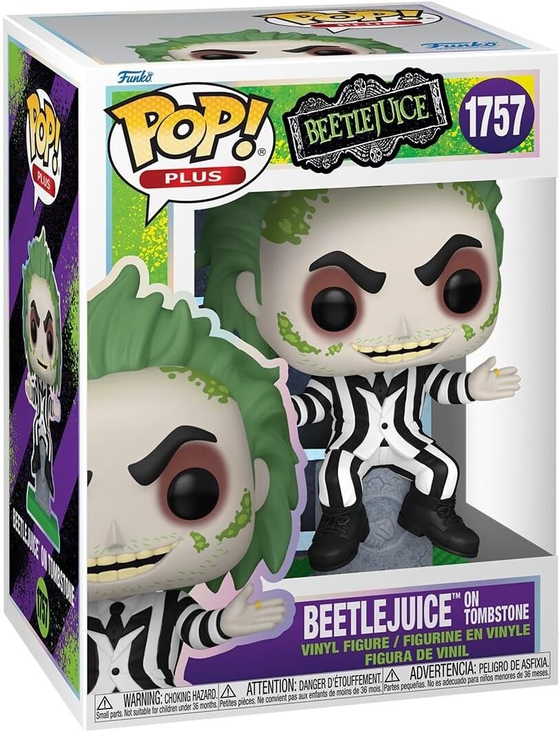 #1757 Beetlejuice on Tombstone Plus Horror Movies Funko Pop