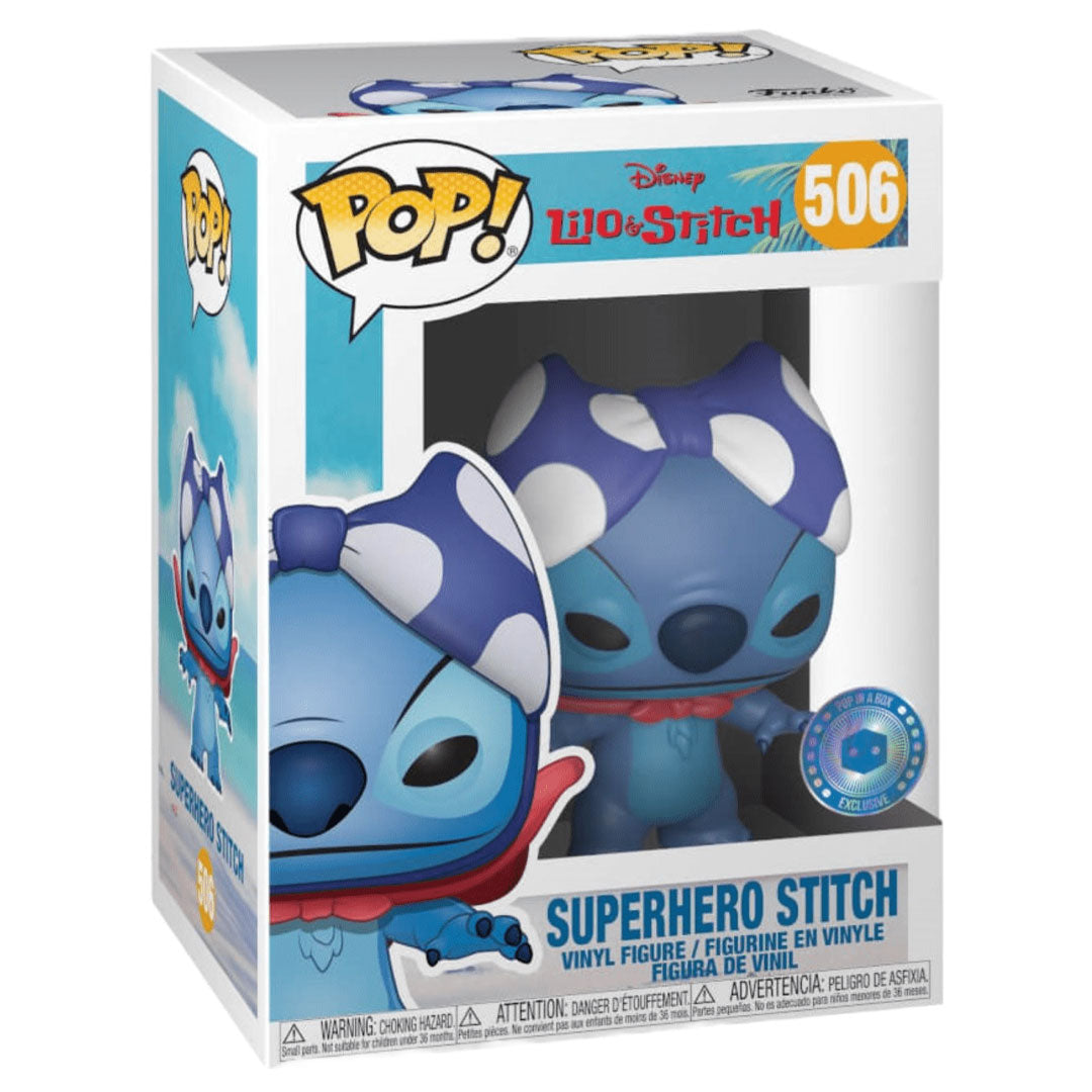 #506 Superhero Stitch POP IN A BOX Lilo & Stitch Disney Funko Pop
