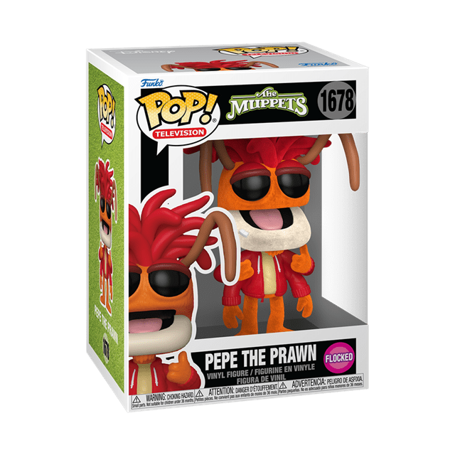 #1678 Pepe The Prawn FLOCKED The Muppets Television Disney Funko Pop