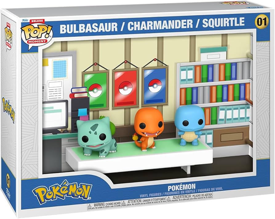 Bulbasaur / Charmander / Squirtle Deluxe Pokemon Starters Funko Pop Scene Games