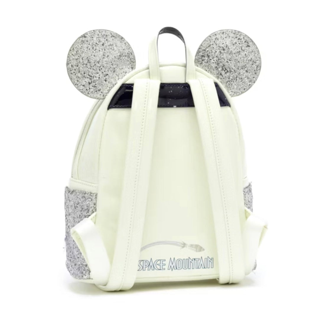 Mickey's Main Attraction Space Mountain Disney Parks Loungefly Mini Backpack