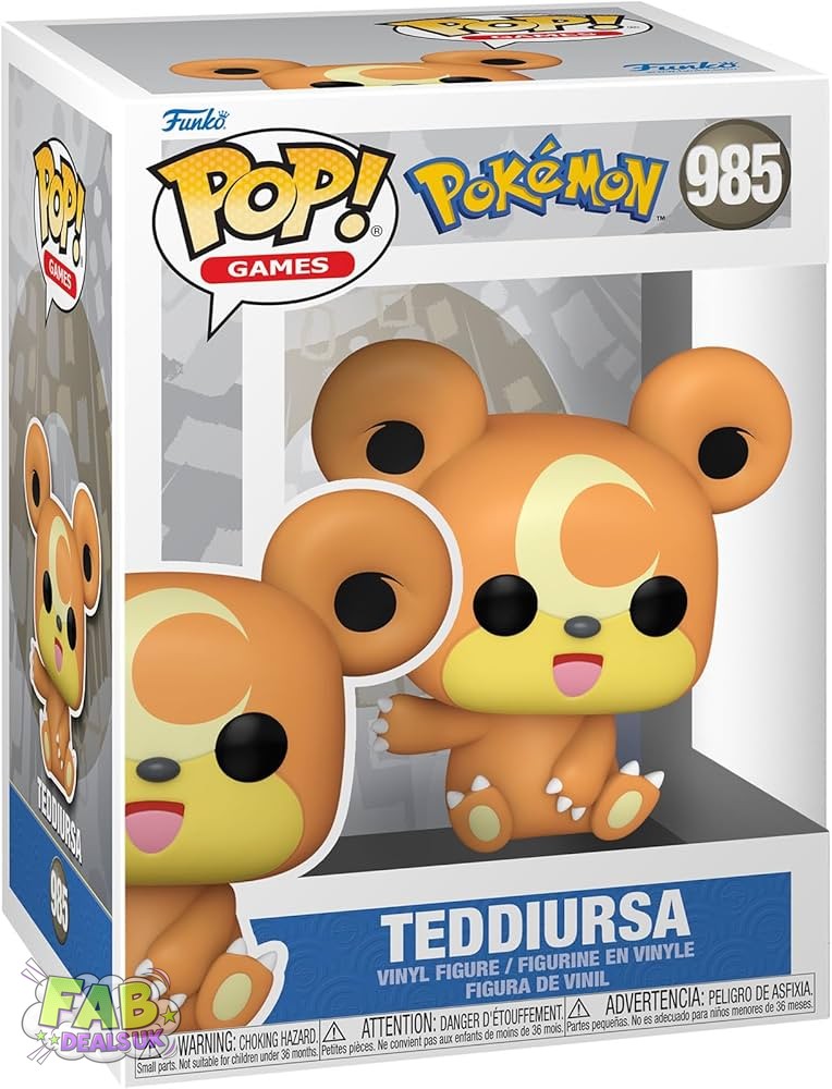 #985 Teddiursa Pokemon Games Funko Pop