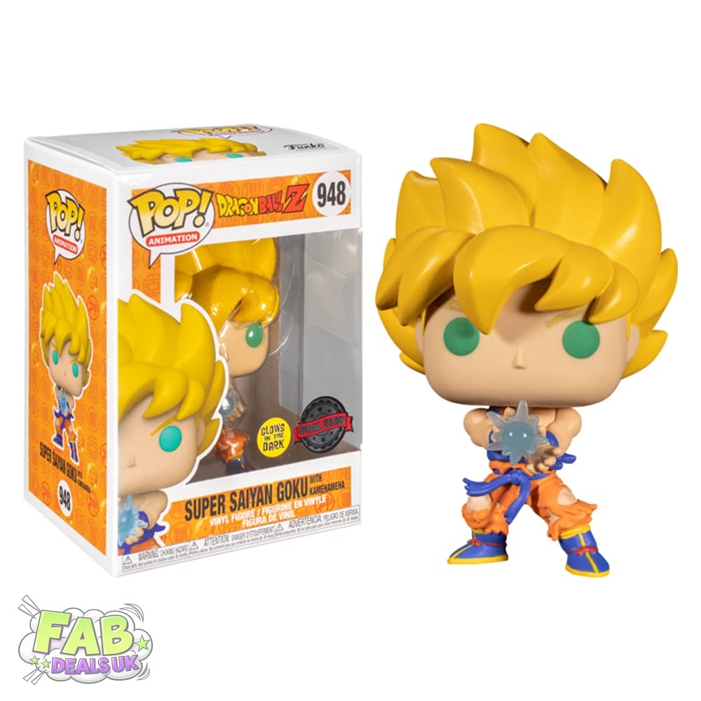 #948 Super Saiyan Goku with Kamehameha GLOW Dragon Ball Z DBZ Animation Funko Pop