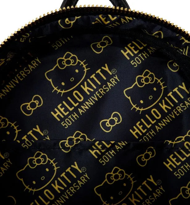 Hello Kitty Gold 50th Anniversary Sanrio Loungefly Mini Backpack