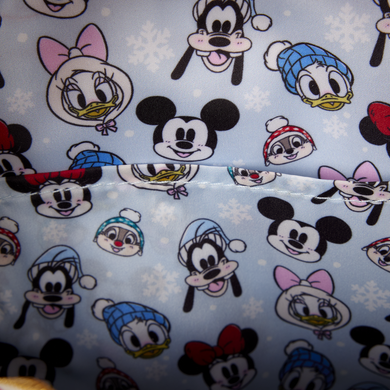 Mickey Mouse and Friends Holiday Ice Skating Disney Loungefly Mini Backpack