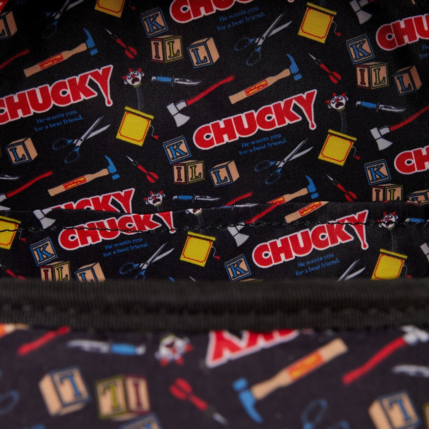 Chucky Pop-Up Childs Play Horror Loungefly Mini Backpack