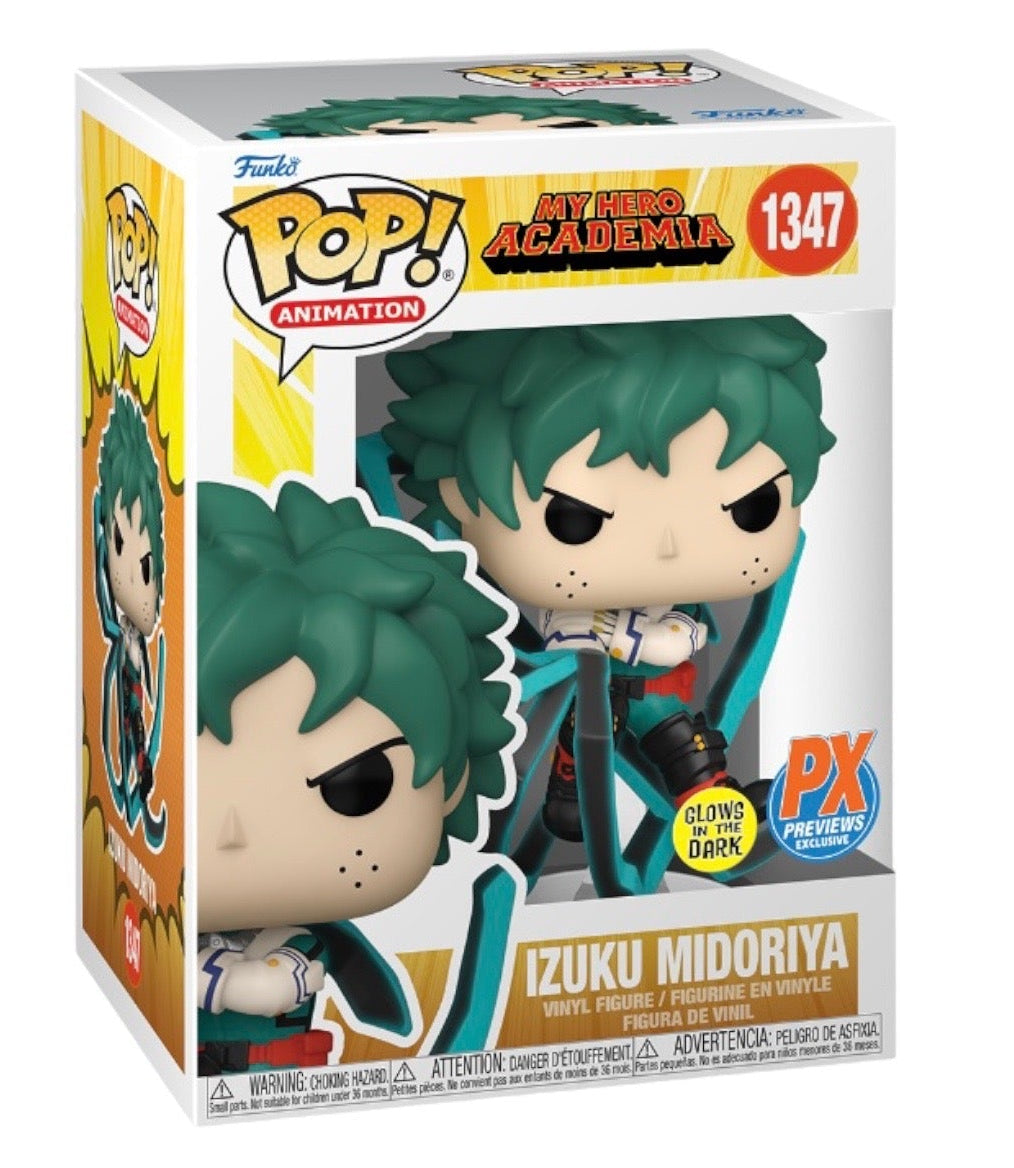 #1347 Izuku Midoriya GLOW PX PREVIEWS My Hero Academia MHA Animation Funko Pop