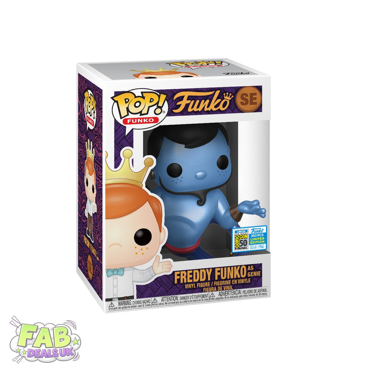 SE Freddy Funko as Genie METALLIC 350pcs SDCC Disney Funko Pop in Magnetic Stack