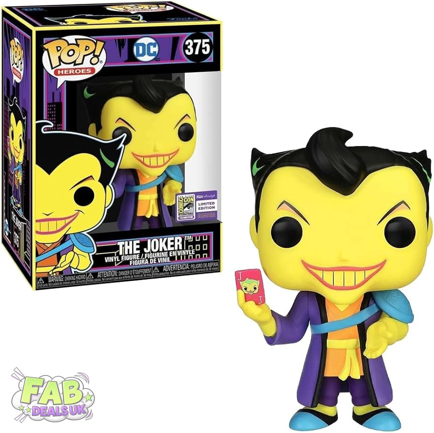 #375 Joker DC Heroes Blacklight Asia Funko Pop