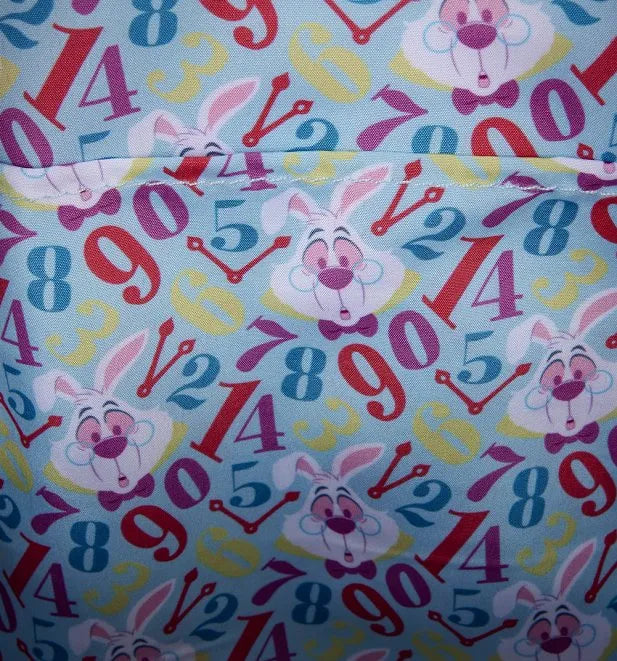 Alice In Wonderland White Rabbit and Clock Disney Loungefly Mini Backpack