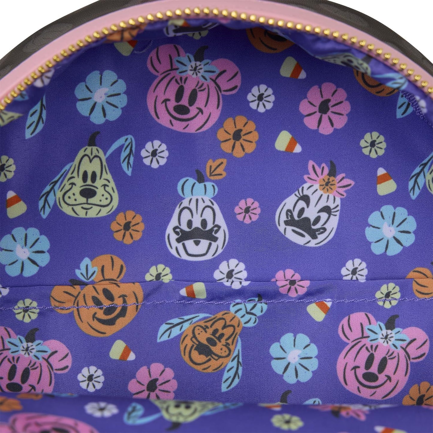 Minnie Mouse Floral Pumpkin Trick or Treat Loungefly Mini Halloween Backpack Disney